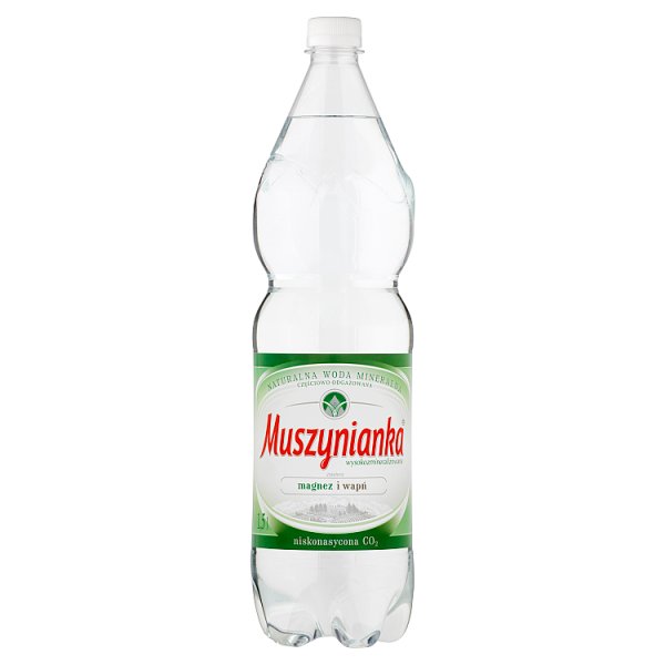 Muszynianka Naturalna woda mineralna wysokozmineralizowana niskonasycona CO2 1,5 l