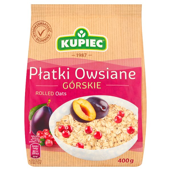 Kupiec Płatki owsiane górskie 400 g