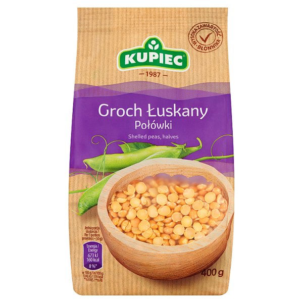 Kupiec Groch łuskany połówki 400 g