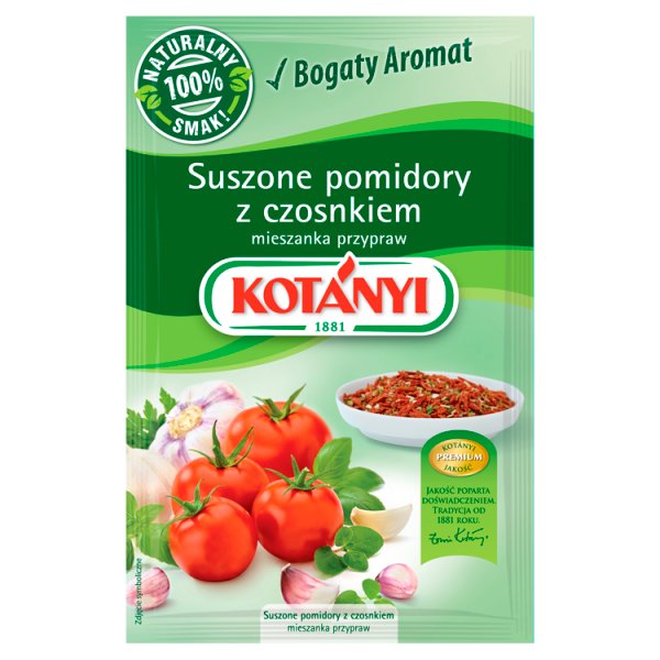 Kotányi Suszone pomidory z czosnkiem mieszanka przypraw 22 g