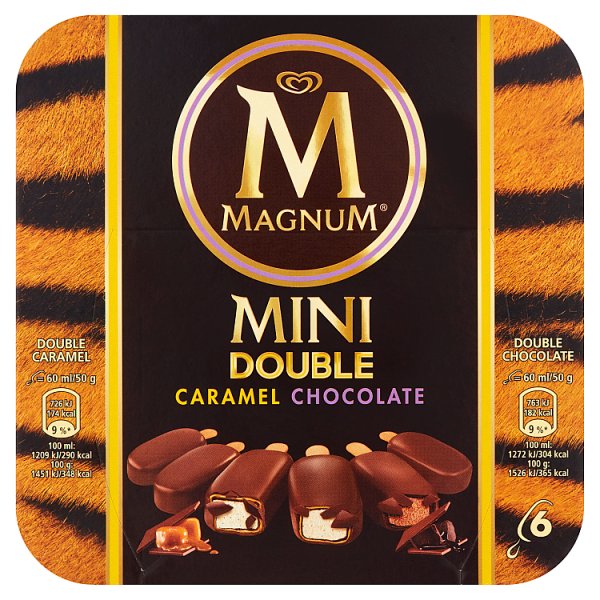 Magnum Mini Double Caramel Chocolate Lody 360 ml (6 sztuk)