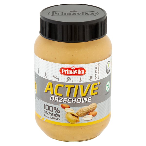 Primavika Active Pasta orzechowa 100% orzeszków arachidowych 470 g