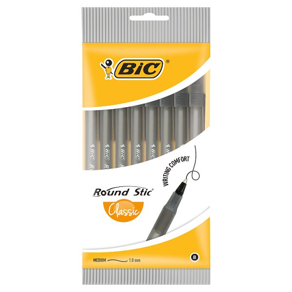 BiC Round Stic Classic Długopis czarny 8 sztuk