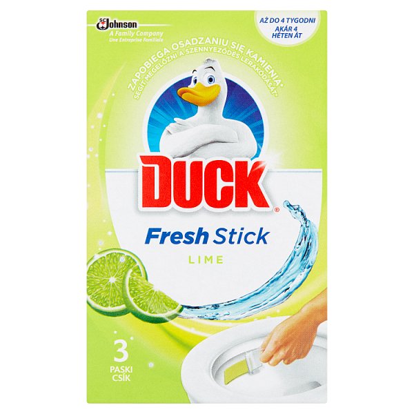 Duck Fresh Stick Lime Żelowe paski do toalet 27 g (3 x 9 g)