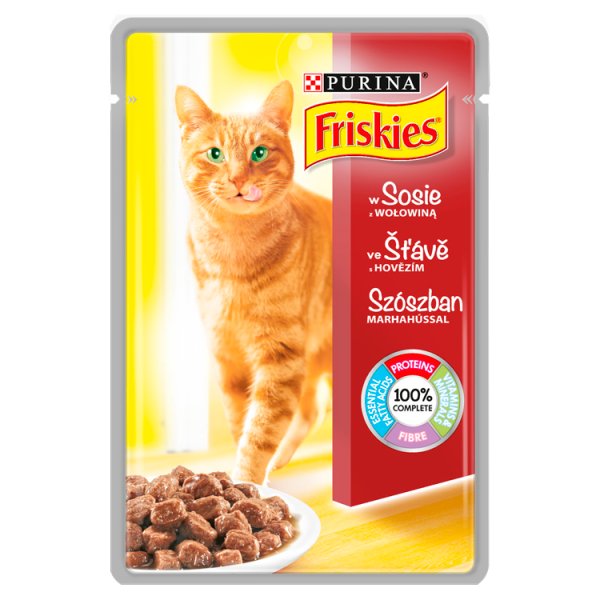 Friskies Karma dla kotów z wołowiną w sosie 100 g