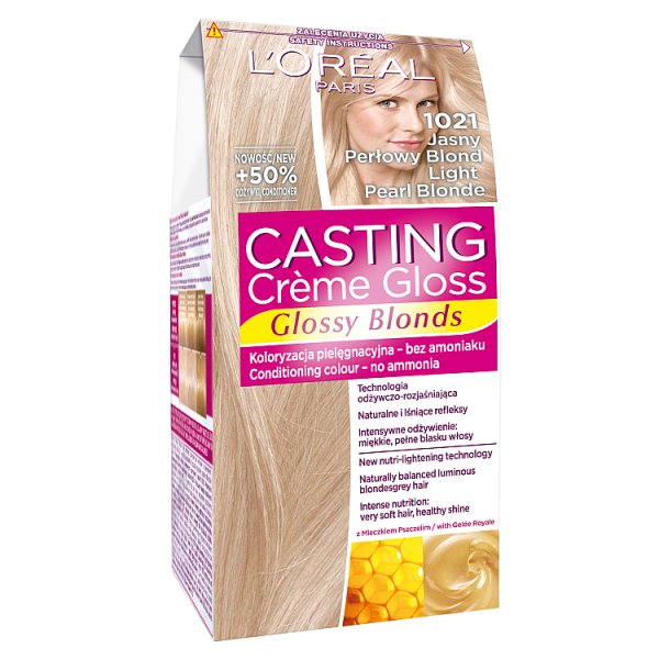 L&#039;Oreal Paris Casting Creme Gloss Farba do włosów 1021 jasny perłowy blond