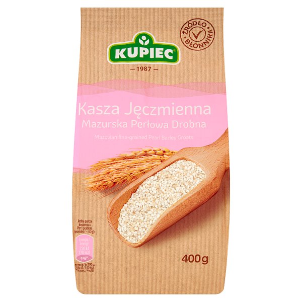 Kupiec Kasza jęczmienna mazurska perłowa drobna 400 g