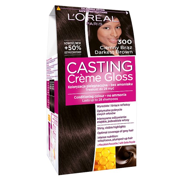 L&#039;Oreal Paris Casting Creme Gloss Farba do włosów 300 ciemny brąz