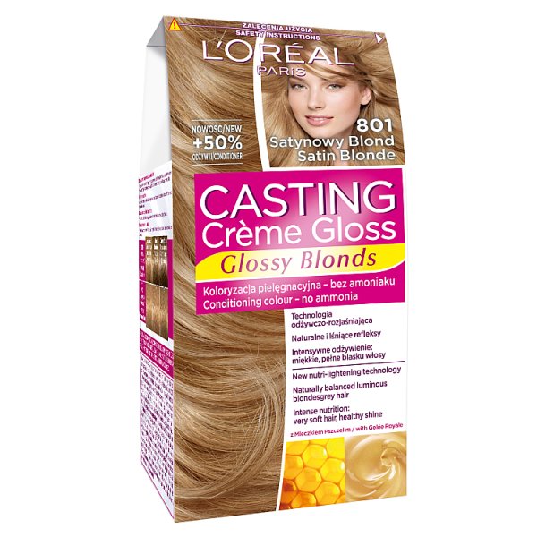 L&#039;Oreal Paris Casting Creme Gloss Farba do włosów 801 satynowy blond