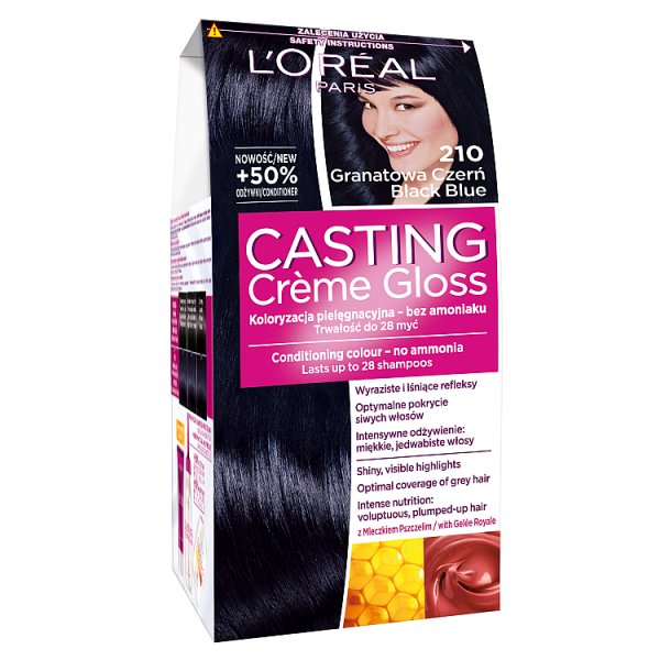 L&#039;Oreal Paris Casting Creme Gloss Farba do włosów 210 granatowa czerń