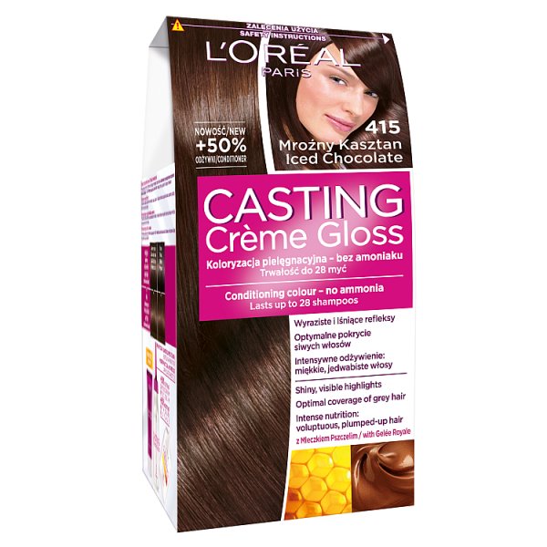 L&#039;Oreal Paris Casting Creme Gloss Farba do włosów 415 mroźny kasztan