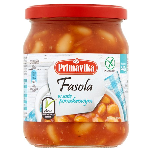 Primavika Fasola w sosie pomidorowym 440 g