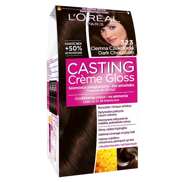 L&#039;Oreal Paris Casting Creme Gloss Farba do włosów 323 ciemna czekolada
