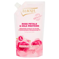 Luksja Creamy Rose Petals & Milk Proteins Kremowe mydło w płynie opakowanie uzupełniające 400 ml