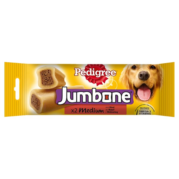 Pedigree Jumbone Medium Karma uzupełniająca z wołowiną 200 g (2 sztuki)