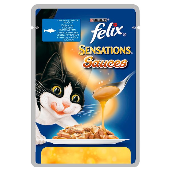 Felix Sensations Sauces Karma dla kotów z rybą w sosie z pomidorami 100 g