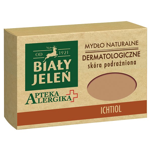 Biały Jeleń Apteka Alergika Mydło naturalne dermatologiczne ichtiol 125 g