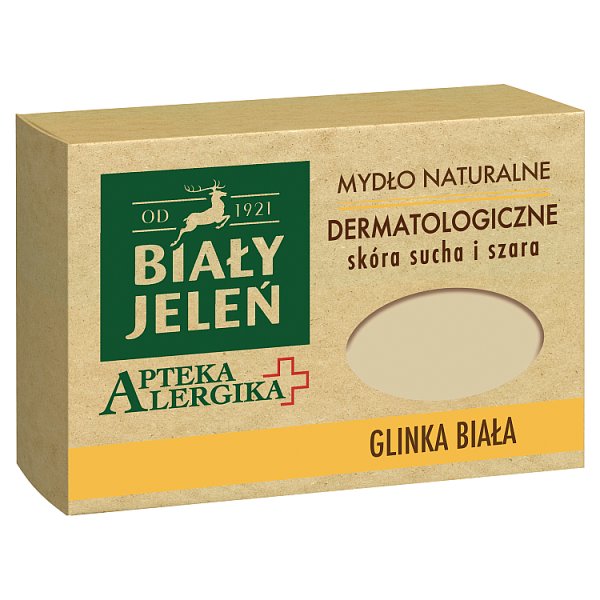 Biały Jeleń Apteka Alergika Mydło naturalne dermatologiczne glinka biała 125 g