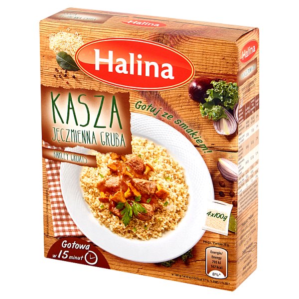 Halina Kasza jęczmienna gruba 400 g (4 x 100 g)