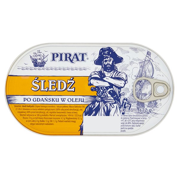 Pirat Śledź po gdańsku w oleju 170 g