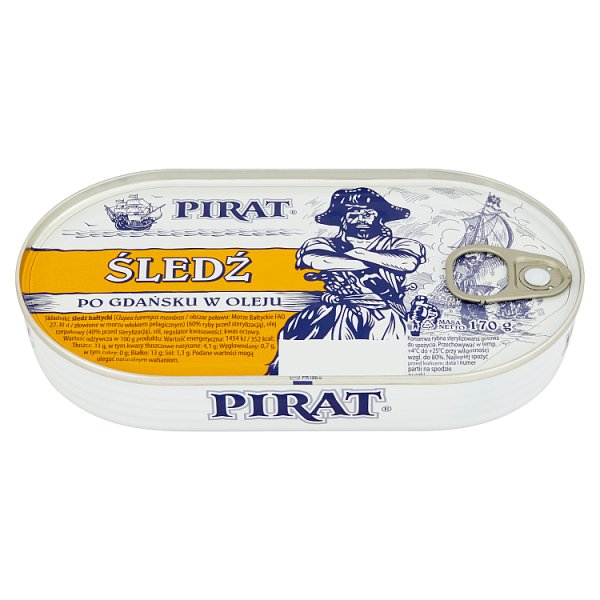 Pirat Śledź po gdańsku w oleju 170 g