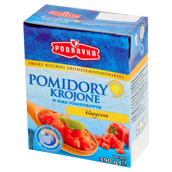 Podravka Pomidory krojone w soku pomidorowym klasyczne 390 g