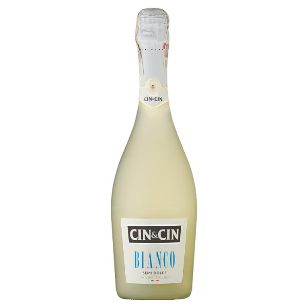 Cin&amp;Cin Spumante Bianco Wino białe półsłodkie musujące polskie 750 ml