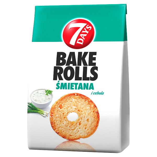 7 Days Bake Rolls Chrupki chlebowe o smaku śmietanowo-cebulowym 160 g