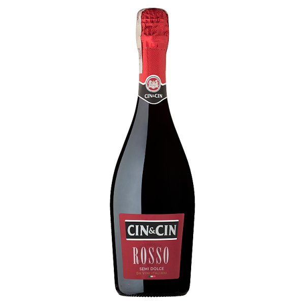 Cin&amp;Cin Rosso Wino czerwone półsłodkie musujące polskie 750 ml