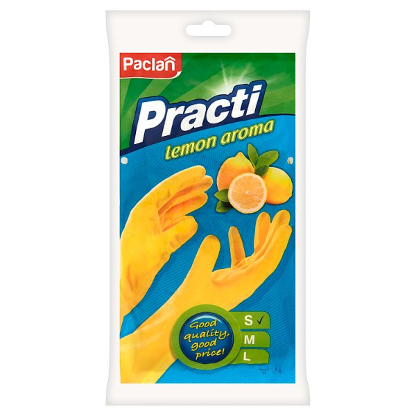 Paclan Practi Rękawice gumowe lemon aroma S