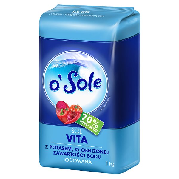 o&#039;Sole Sól Vita z potasem o obniżonej zawartości sodu jodowana 1 kg