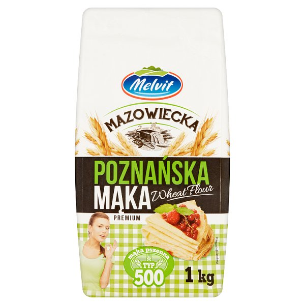 Melvit Mazowiecka Mąka poznańska pszenna typ 500 1 kg
