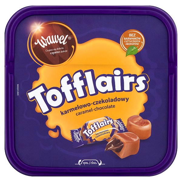 Wawel Tofflairs karmelowo-czekoladowy Pomadki mleczne niekrystaliczne 650 g