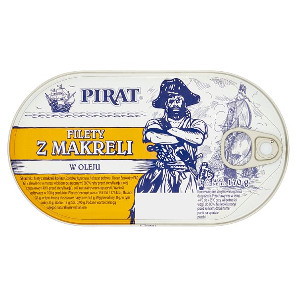 Pirat Filety z makreli w oleju 170 g