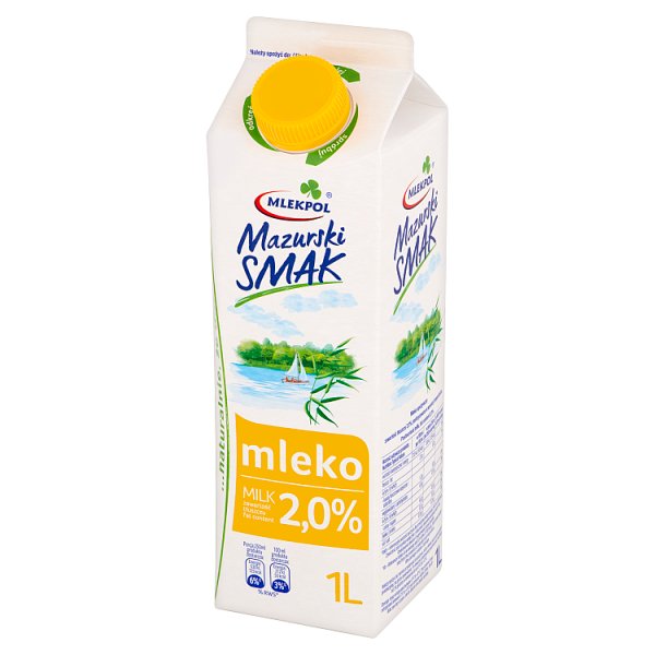Mlekpol Mazurski Smak Mleko 2,0% 1 l