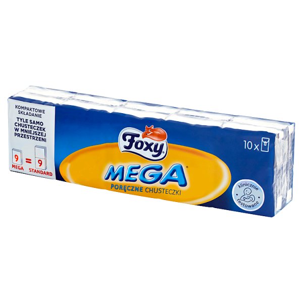 Foxy Mega Poręczne chusteczki 10 x 9 sztuk