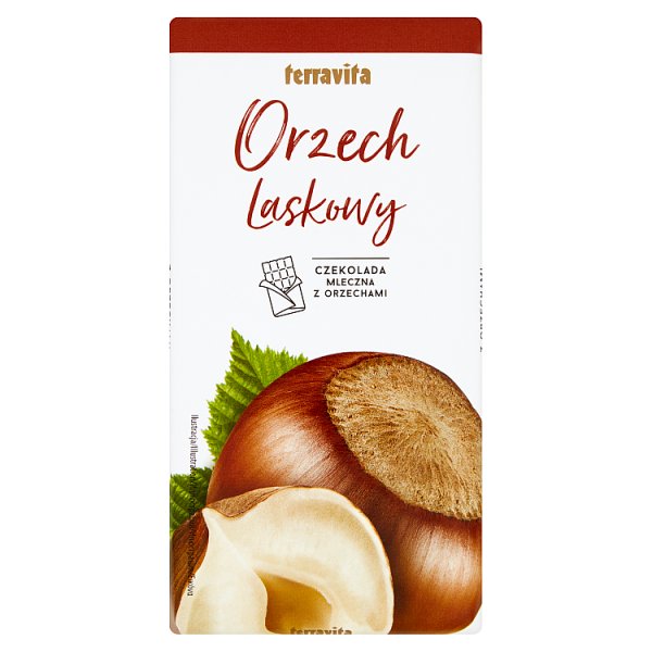 Terravita Czekolada mleczna orzech laskowy 100 g