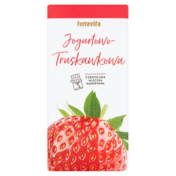Terravita Czekolada mleczna nadziewana jogurtowo-truskawkowa 100 g