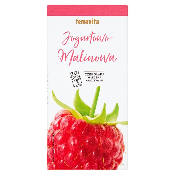 Terravita Czekolada mleczna nadziewana jogurtowo-malinowa 100 g