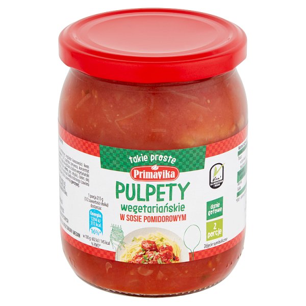 Primavika Pulpety wegetariańskie w sosie pomidorowym 430 g