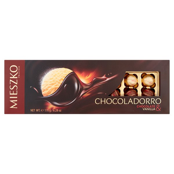 Mieszko Chocoladorro Praliny czekoladowe i waniliowe 178 g