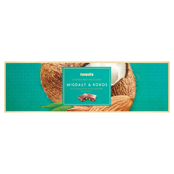 Terravita Czekolada mleczna migdały i kokos 250 g