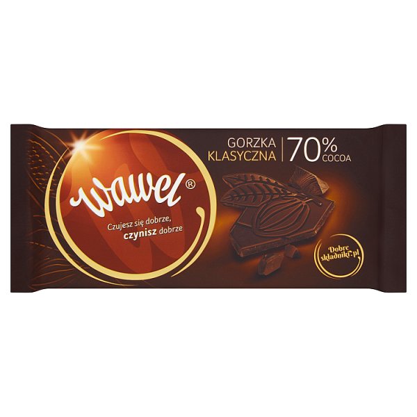 Wawel Czekolada gorzka klasyczna 70% Cocoa 100 g