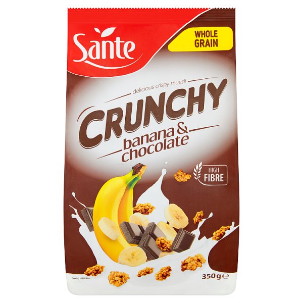 Sante Crunchy Chrupiące płatki bananowe z czekoladą 350 g