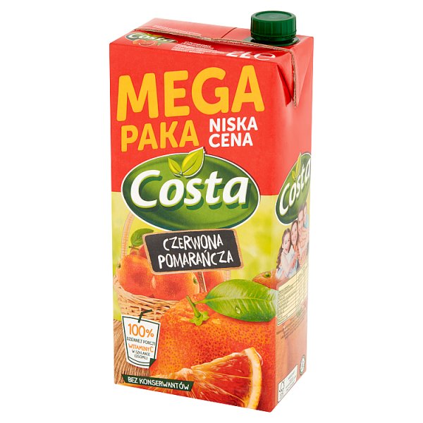 Costa Napój czerwona pomarańcza 2 l