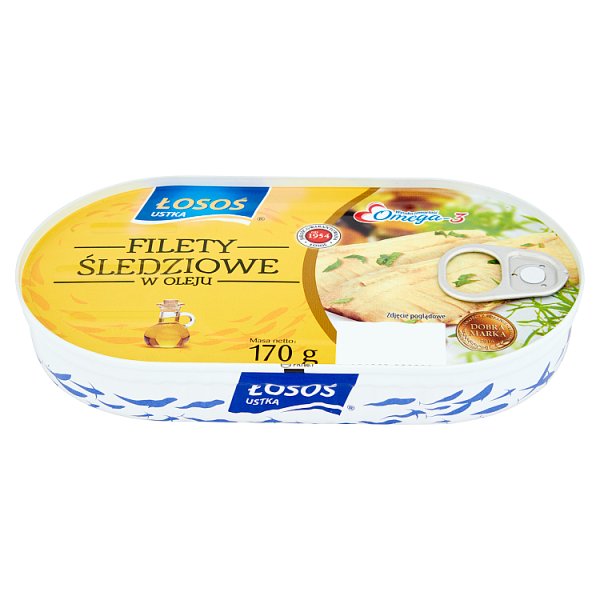 Łosoś Ustka Filety śledziowe w oleju 170 g