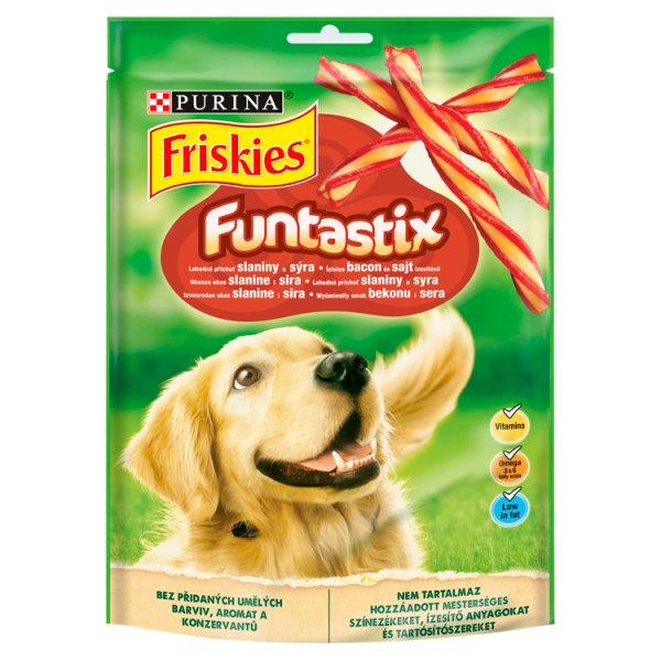 Friskies Funtastix Karma dla psów wyśmienity smak bekonu i sera 175 g