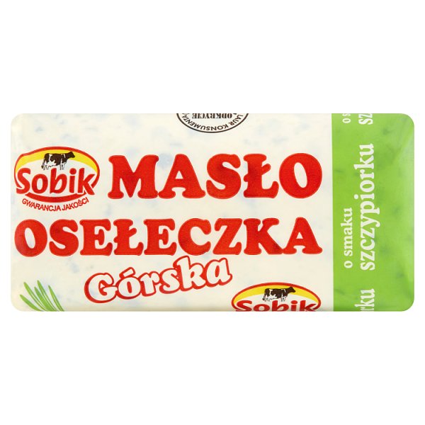 Sobik Masło osełeczka górska o smaku szczypiorku 80 g