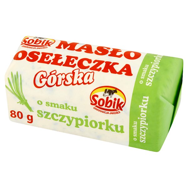 Sobik Masło osełeczka górska o smaku szczypiorku 80 g