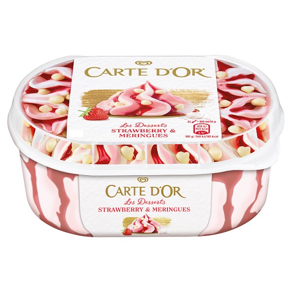 Carte D&#039;Or Les Desserts Strawberry &amp; Meringues Lody 900 ml